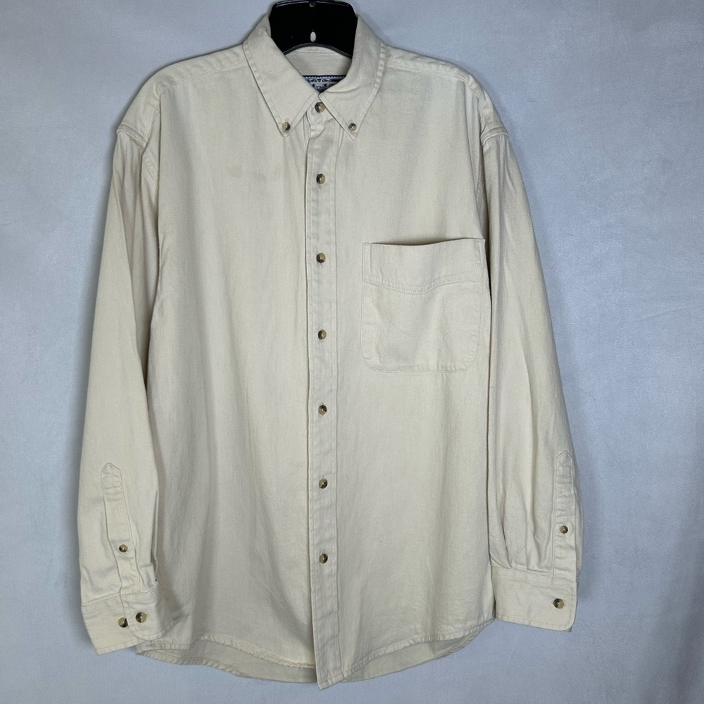 Men’s Vintage Allegro Y2K Cotton Button-Down Shirt, Size L